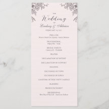 Floral Elegance Wedding Program