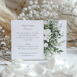 Floral Elegance Wedding Reception Card