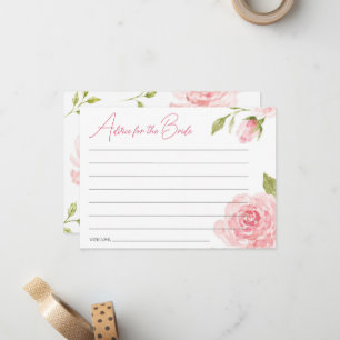 Floral Elegant Advice For The Bride Rose Card