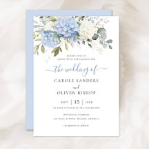 Floral Elegant Blue Hydrangea Greenery Wedding
