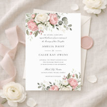 Floral Elegant Blush Pink Greenery Wedding