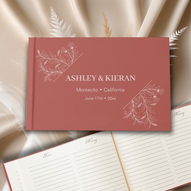 Floral Elegant Boho Wedding  Guest Book (Creator Uploaded)