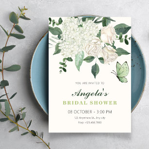 Floral elegant bridal shower invitation