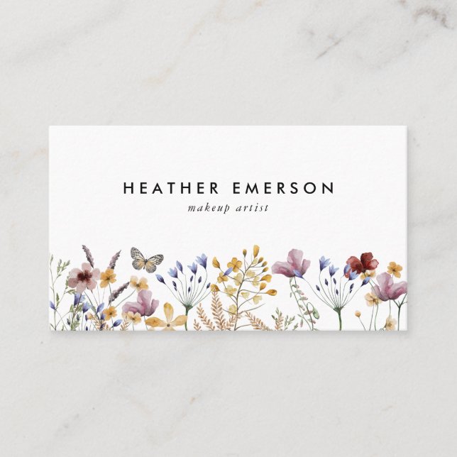 Floral Elegant Business Card (Front)