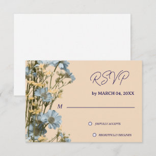 Floral Elegant Classic Wedding RSVP Card