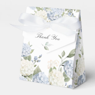 Floral Elegant Dusty Blue Hydrangea Wedding Favour Box