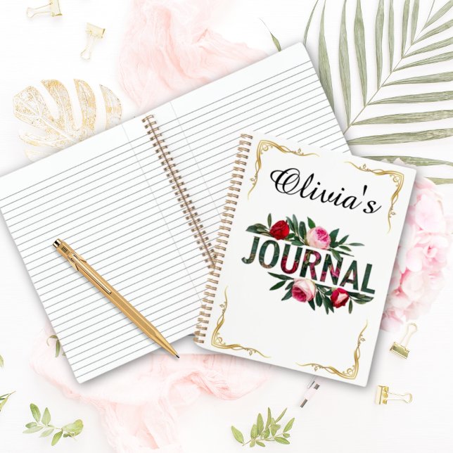Floral Elegant Letterpress Style Notebook (Creator Uploaded)
