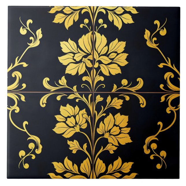 Floral Elegant Luxury Trendy Collection Ceramic Tile (Front)