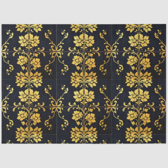 Floral Elegant Luxury Trendy Collection Tissue Paper (Front)