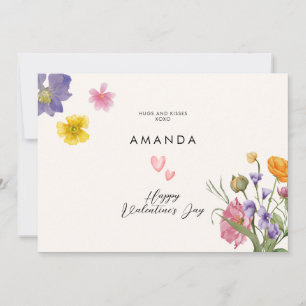 Floral Elegant Modern chic valentine day card