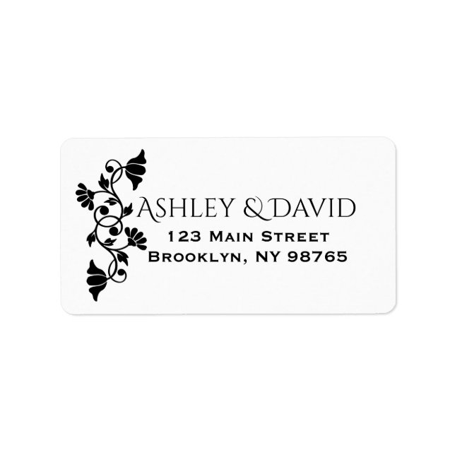 Floral Elegant Return Address Label (Front)