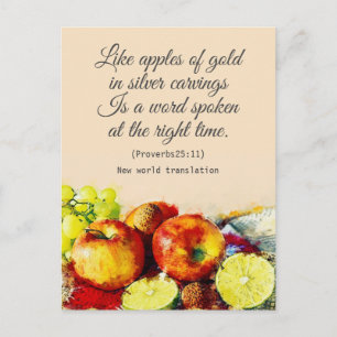 Floral Elegant Spiritual Bible Verse Postcard