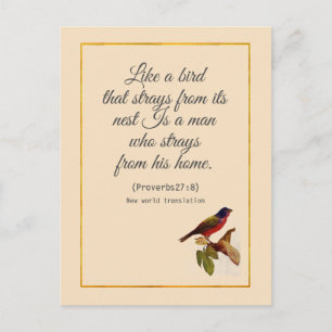 Floral Elegant Spiritual Bible Verse Postcard