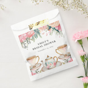 Floral Elegant Tea Party Bridal Shower Favour Bag
