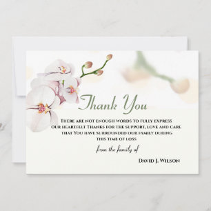 Floral Elegant Thank You Memorial Card