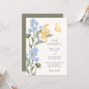 Floral elegant wedding invitation
