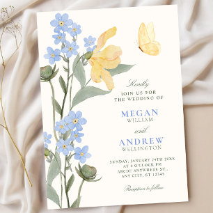 Floral elegant wedding invitation