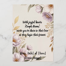 Floral Elegant Wedding Invitation Template