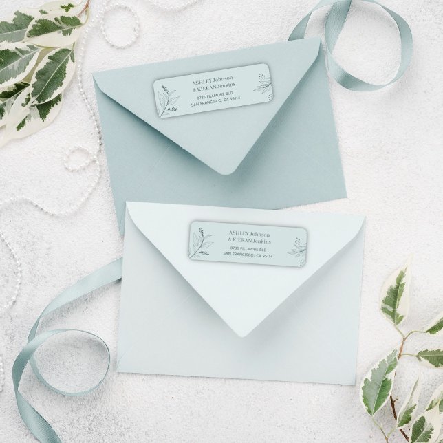 Floral Elegant Wedding return address  Label (Creator Uploaded)