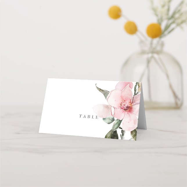 Floral Elegant Wedding Table Place Card (Front)