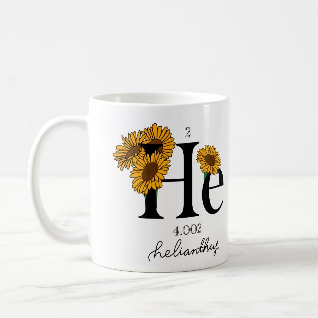 Floral Element Helium Coffee Mug (Left)