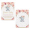 Floral Elephant Baby Shower Bring a Book Card Girl