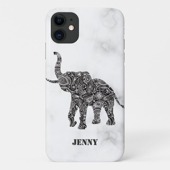 Floral Elephant Case-Mate iPhone Case (Back)