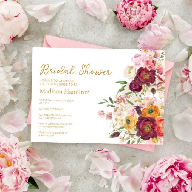 FLORAL Embrace Matrimony Bridal Shower Invitation (Creator Uploaded)
