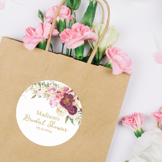 FLORAL Embrace Matrimony Bridal Shower Label (Creator Uploaded)