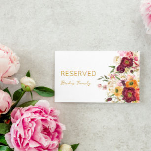 FLORAL Embrace Matrimony Reserved Sign