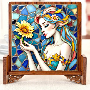  Floral Embrace Mosaic Ceramic Tile