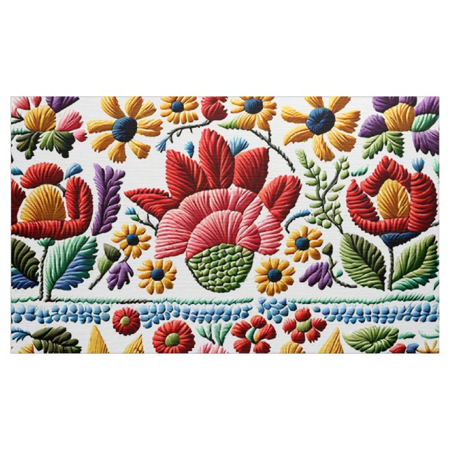 Floral Embroidery Fabric (Yard)