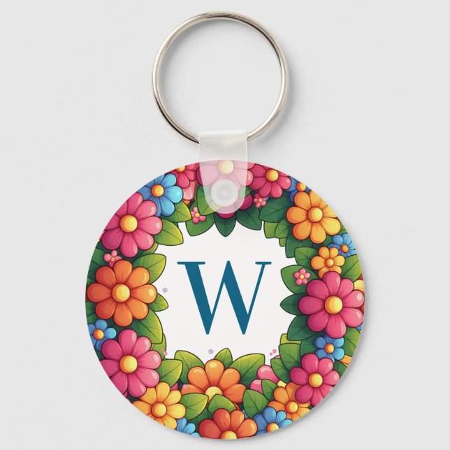 Floral Emergency Numbers See Back Key Ring (Front)