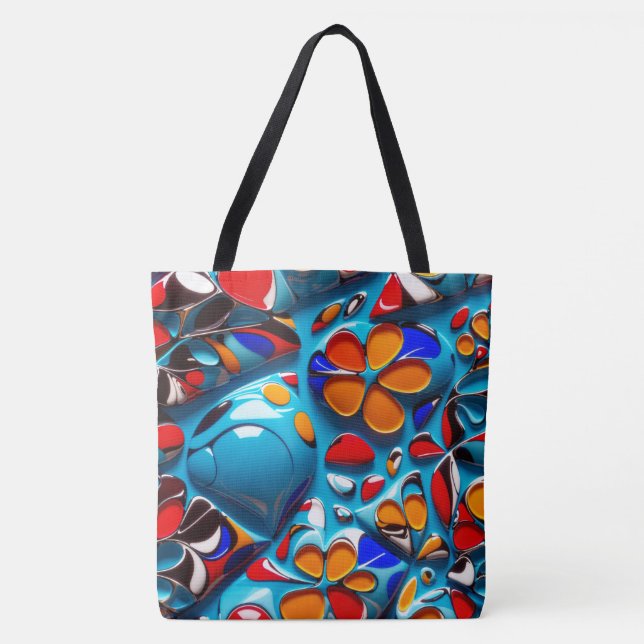 Floral Enamel Tote Bag (Front)