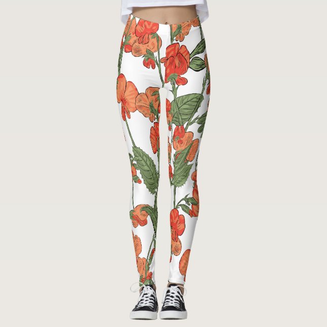 Floral Energising Leggings (Front)