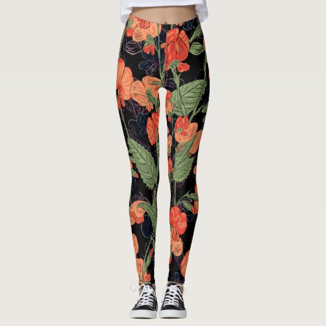Floral Energising Leggings (Front)