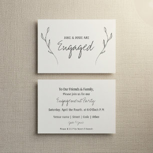 Floral Engagement, engaged party announcement