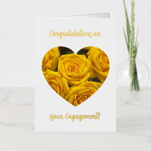 Floral, Engagement Foil Greeting Card
