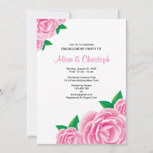 Floral Engagement Party Invitation