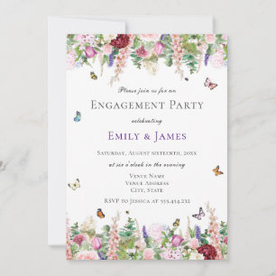 Floral Engagement Party Invitation