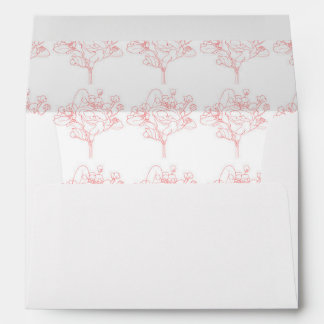 Floral envelope (Coral)
