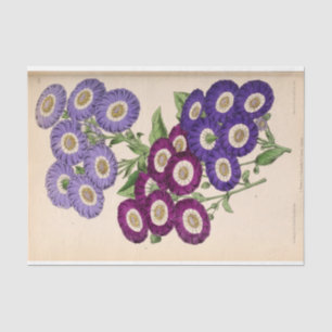 Floral Ephemera Decoupage Purple French Flowers Ti Tissue Paper
