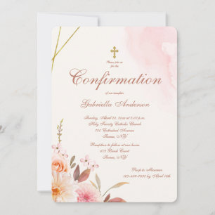 Floral Essence Religious Invitation