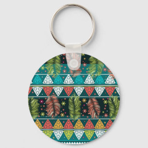 Floral Ethnic Doodle: Gentle Vintage. Key Ring