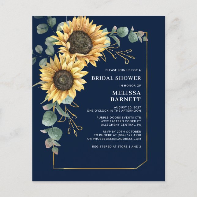 Floral Eucalyptus Bridal Shower Invitation (Front)