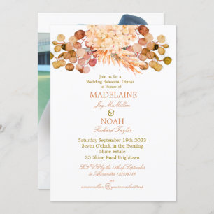 Floral Eucalyptus Elegant Chic Wedding Rehearsal Invitation