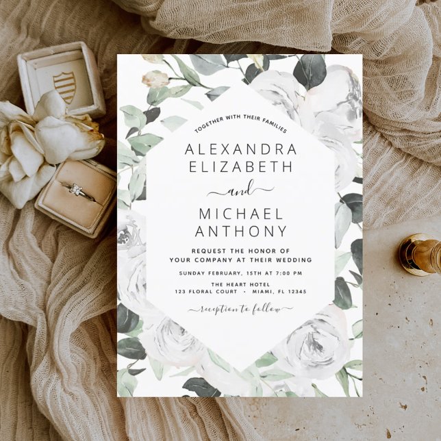 Floral Eucalyptus Greenery Wedding Invitation (Creator Uploaded)