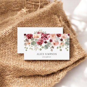Floral Eucalyptus Rustic Elegant Business Card