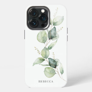 Floral Eucalyptus Script Succulent Greenery iPhone 13 Pro Case