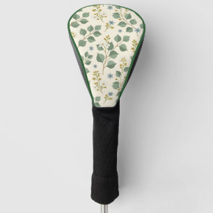Floral eucalyptus seamless pattern golf head cover